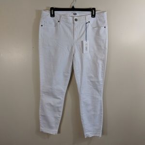 Paige NWT White Ankle Skinny Cutoff Jeans 32